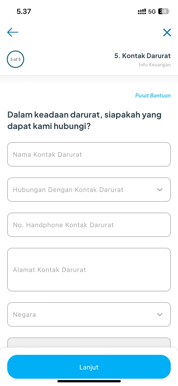 Emergency contact: name, relationship, phone number and full address